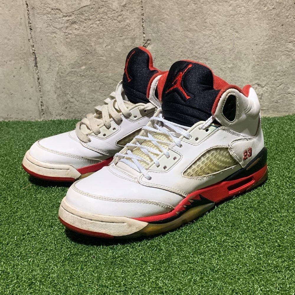 Nike Air Jordan 5 Retro Fire Red Silver Tongue